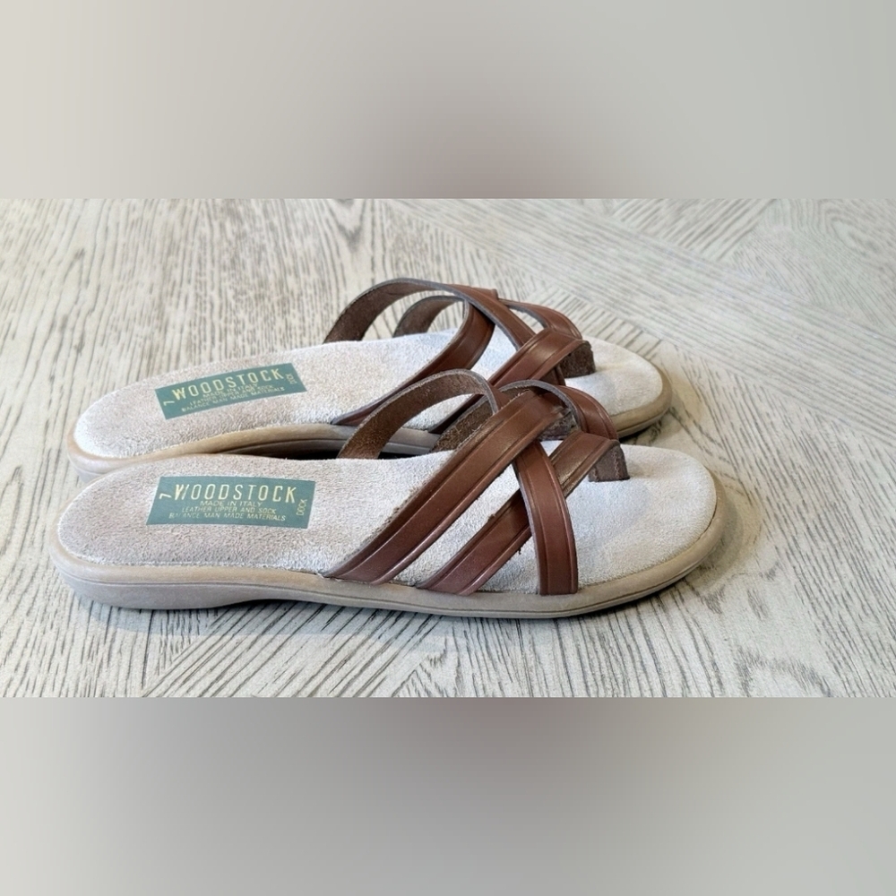 Woodstock Women's Brown Sandals - Picture 2 of 5